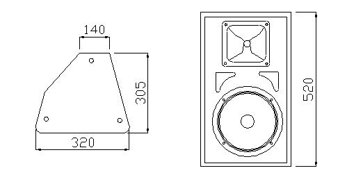 双10寸二分频工程音箱