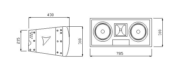 双10寸二分频线阵音箱